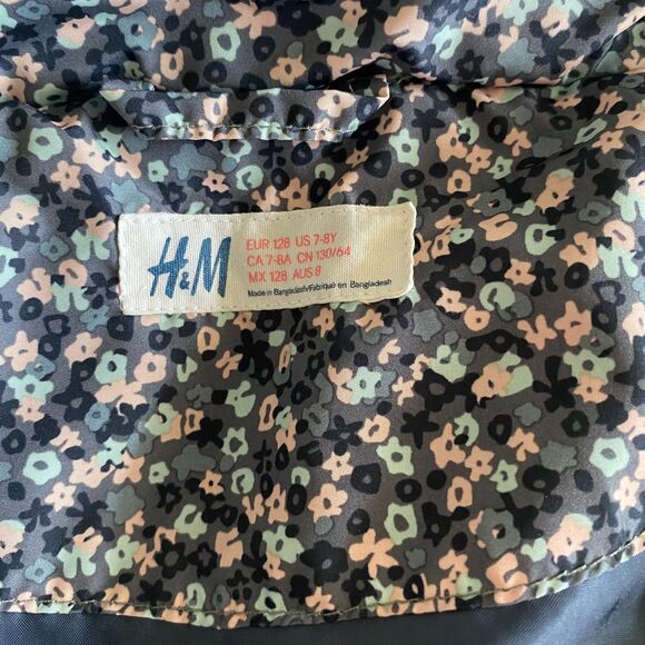 H&M Floral Hooded Vest Girls' 7-8Y - Picture 3 of 12